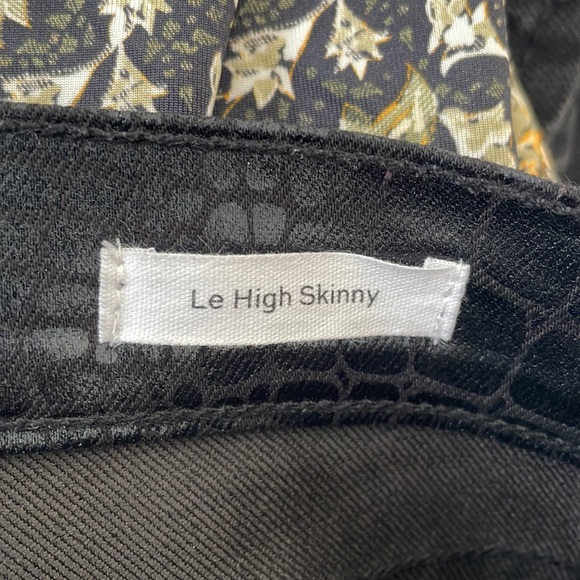 NWOT Frame Skinny croc jeans - Picture 7 of 9